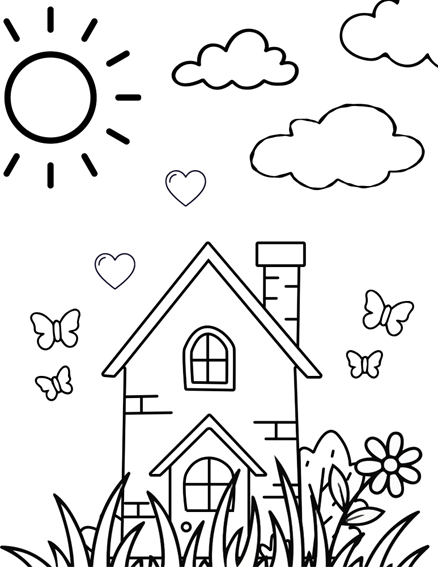 House Coloring Sheet