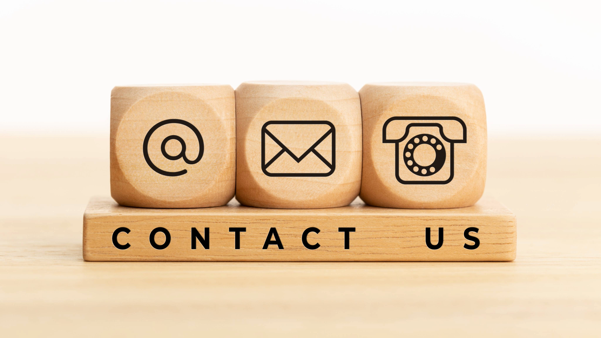 Contact us — @, email, and phone